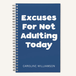 Personalisierter Name Funny Adulting Zitat für Mam Notizbuch