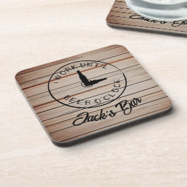 Personalisierter Name Funny Beer Getränkeuntersetzer