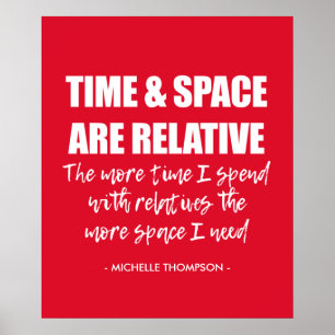 Personalisierter Name Funny Family Zitat Red Poster