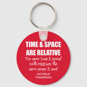 Personalisierter Name Funny Family Zitat Red Schlüsselanhänger