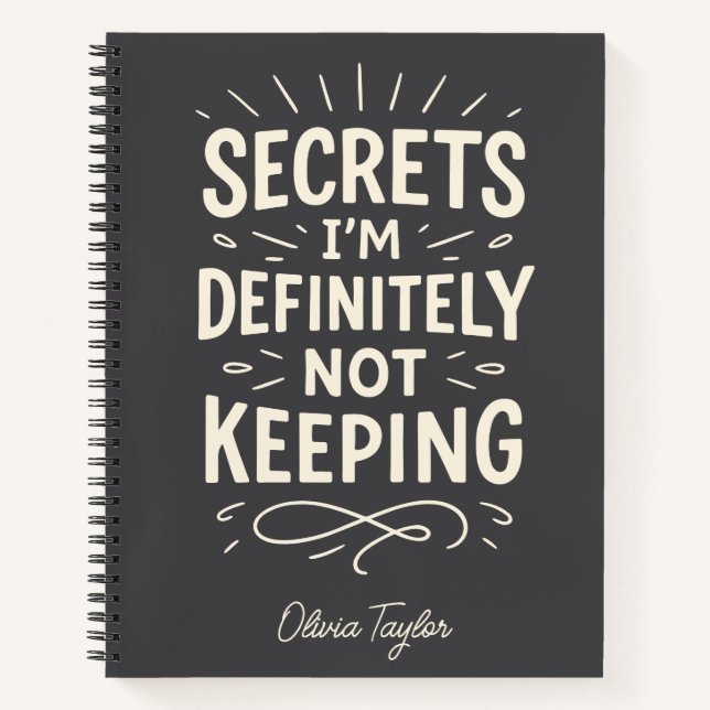 Personalisierter Name Funny Gossick Geheimtipp Notizbuch (Vorderseite)