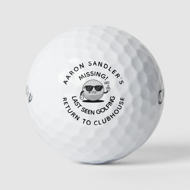 Personalisierter Name Funny Love Golf Ball Custom  (Vorderseite)