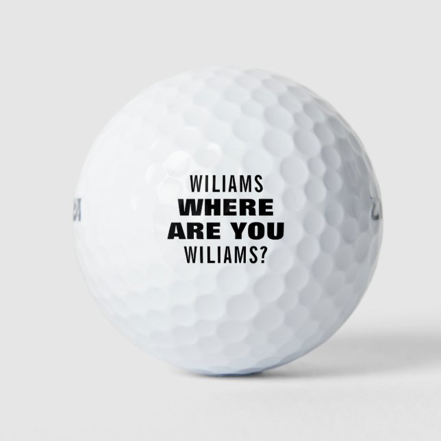 Personalisierter Name Funny Love Golf Balls Golfball (Vorderseite)