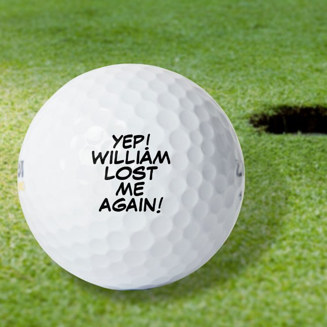 Personalisierter Name Funny Love Message Golfball (Von Creator hochgeladen)