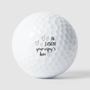 Personalisierter Name Funny Wifey Ball Lodge Golf