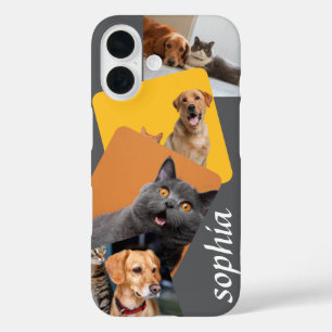 Personalisierter Name für Instagramm-Fotocollage iPhone 16 Hülle