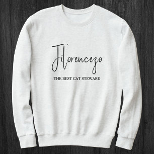 Personalisierter Name für Katzenliebhaber Stilvoll Sweatshirt