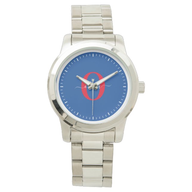 Personalisierter Name für Monogramm Armbanduhr (Vorderseite)
