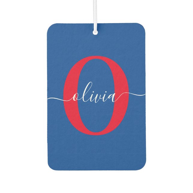 Personalisierter Name für Monogramm Autolufterfrischer (Vorderseite)