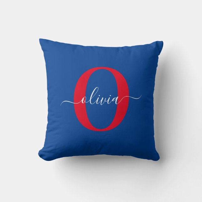 Personalisierter Name für Monogramm Kissen (Vorderseite)