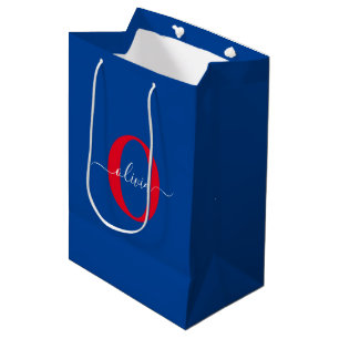 Personalisierter Name für Monogramm Mittlere Geschenktüte