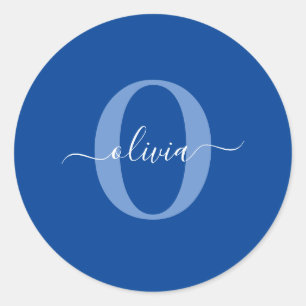 Personalisierter Name für Monogramm Runder Aufkleber