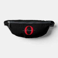 Personalisierter Name für Monogramm-Skript Schwarz
