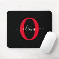 Personalisierter Name für Monogramm-Skript Schwarz