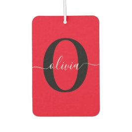 Personalisierter Name für Monogramm Skriptname Sch Autolufterfrischer