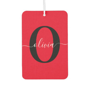 Personalisierter Name für Monogramm Skriptname Sch Autolufterfrischer