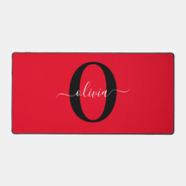 Personalisierter Name für Monogramm Skriptname Sch Schreibtischunterlage