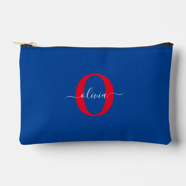 Personalisierter Name für Monogramm Zubehörtasche (Vorderseite)