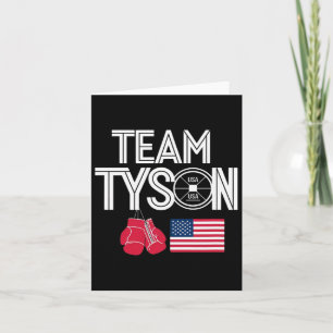 Personalisierter Name für Team Tyson Familie Vinta Karte