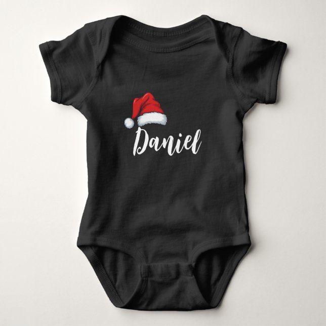 Personalisierter Name für Weihnachten Baby Strampler (Vorderseite)