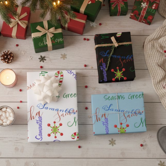 Personalisierter Name für Weihnachten Geschenkpapier Set (Von Creator hochgeladen)