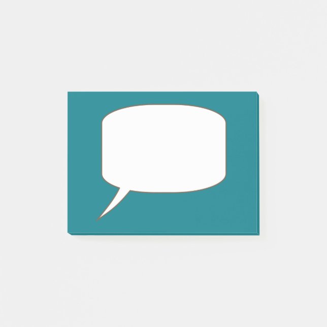 Personalisierter Name für White & Black Talk Blase Post-it Klebezettel (Vorderseite)