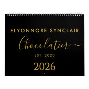 Personalisierter Name Gegründungsdatum Chocolatier Kalender