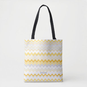 Personalisierter Name Gelber Ikat-Chevron-Muster