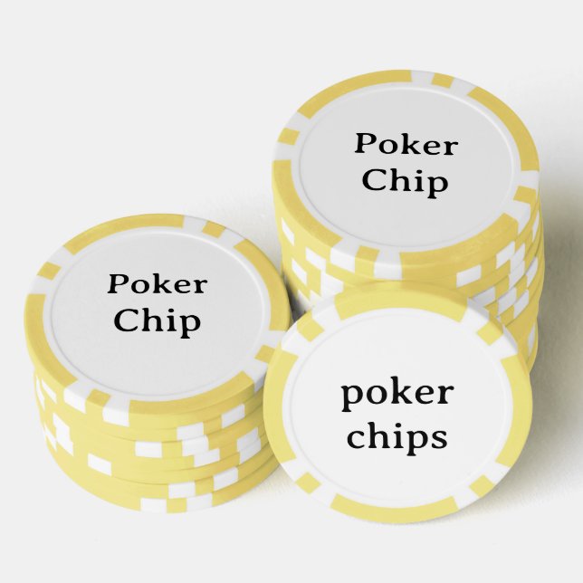 Personalisierter Name Gelber Pokerchip Pokerchips (Stapel)