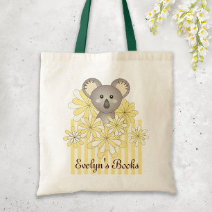 Personalisierter Name Gelber Süßer Babykoala Kinde Tragetasche