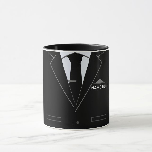 Personalisierter Name Geschenk Tasse Schwarzer Anz (Zentrum)