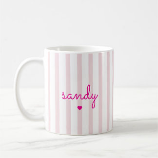 Personalisierter Name gestreift neue Tante benutze Kaffeetasse