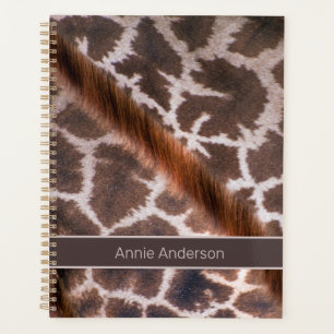 Personalisierter Name Giraffe Muster Planer
