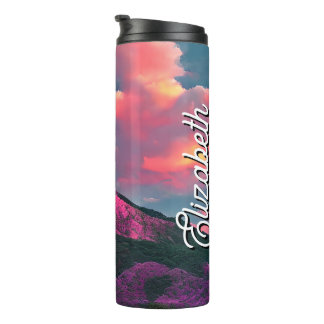 Personalisierter Name Glow des Abends Thermosbecher