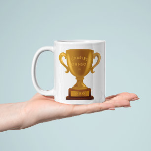 Personalisierter Name Golden Trophy Kaffeetasse
