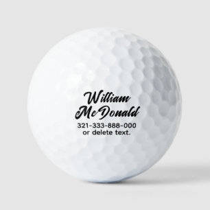 Personalisierter Name Golf Balls Vorlage ANDAMAR S Golfball