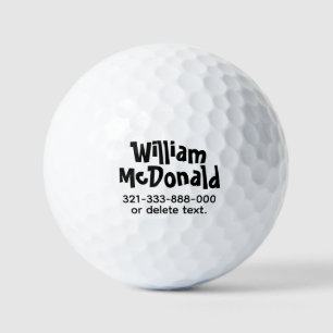 Personalisierter Name Golf Balls Vorlage BIG LIMBO Golfball
