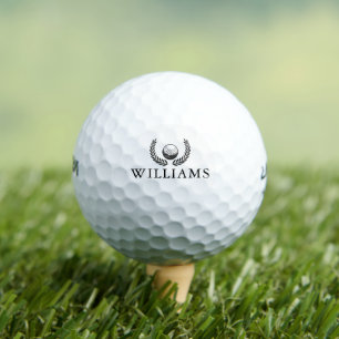 Personalisierter Name Golfball und Kranz
