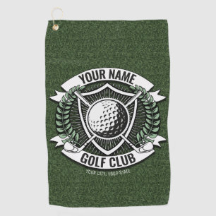 Personalisierter NAME Golfer Golf Club Rasen Clubh Golfhandtuch