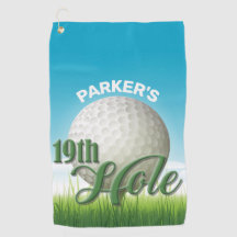 Personalisierter NAME Golfer Golf Pro Ball 19. Loc