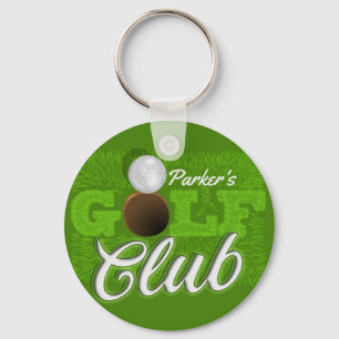 Personalisierter NAME Golfer Green Golf Course Clu Schlüsselanhänger