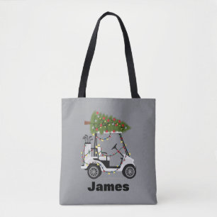 Personalisierter Name Golfer Weihnachten Golf Cart