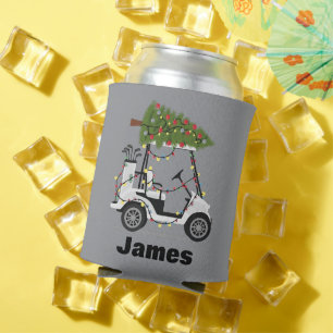 Personalisierter Name Golfer Weihnachten Golf Cart Dosenkühler