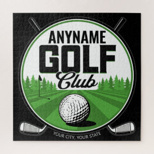 Personalisierter NAME Golfprofi Golfclub-Spieler Puzzle