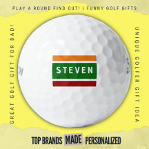 Personalisierter Name Golfstreifen Retro-Farbblock