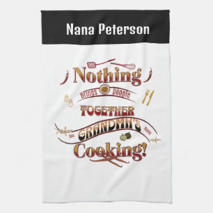 Personalisierter Name Grandma Kitchen Geschenk Geschirrtuch