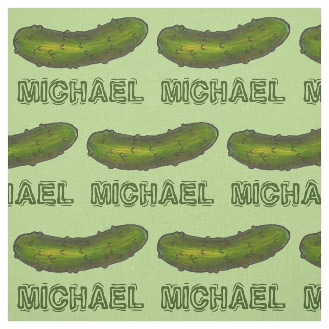 Personalisierter Name Green Kosher Dill Pickle Pri Stoff (Muster)