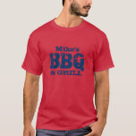 Personalisierter Name GRILLEN t Shirt für coole Ty<br><div class="desc">Personalisiert Name GRILLEN zu Shirt für Männer. Rot-Blau. Coole Geschenkidee für Typ am 4. Juli / Unabhängigkeitstag. Mike GRILLEN & Grill. Niedliches Design für eine echte GRILLEN King. Machen Sie Ihren eigenen lustigen Grilltee für Koch Koch Vater, Mann, Onkel, Bruder, Freund, Großvater etc. Vintage Not im Freien aussehen. Ideal für...</div>