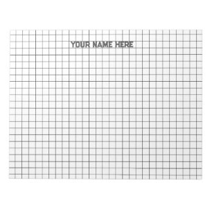 Personalisierter Name Grosses Graph Paper Notizblock