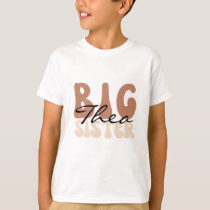 Personalisierter Name Großschwester Boho chic Typo T-Shirt